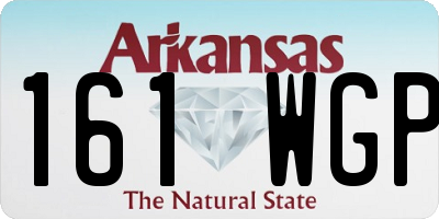 AR license plate 161WGP