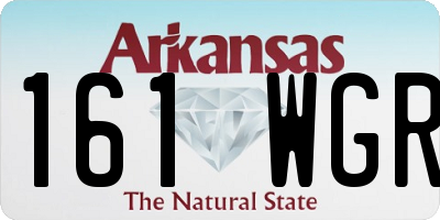 AR license plate 161WGR