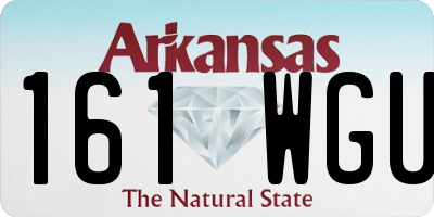AR license plate 161WGU