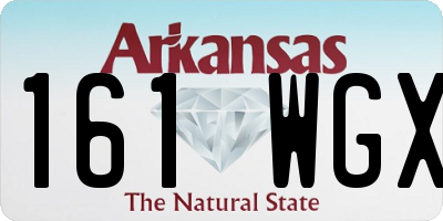 AR license plate 161WGX