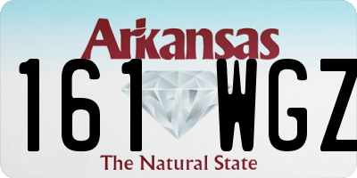 AR license plate 161WGZ