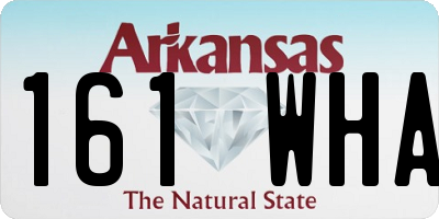 AR license plate 161WHA
