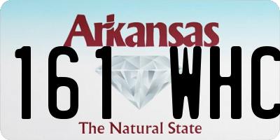 AR license plate 161WHC