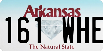AR license plate 161WHE