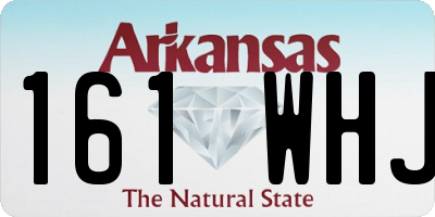 AR license plate 161WHJ
