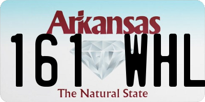 AR license plate 161WHL