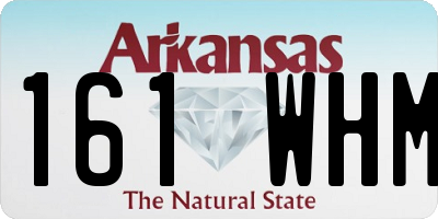 AR license plate 161WHM
