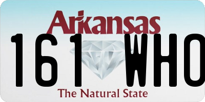 AR license plate 161WHO