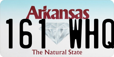 AR license plate 161WHQ