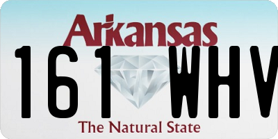AR license plate 161WHV