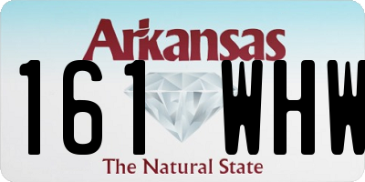 AR license plate 161WHW