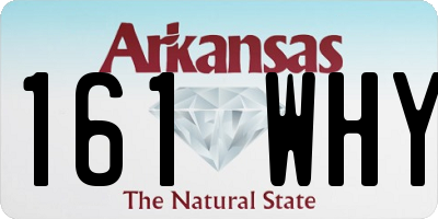 AR license plate 161WHY