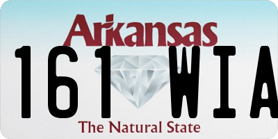 AR license plate 161WIA