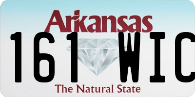 AR license plate 161WIC