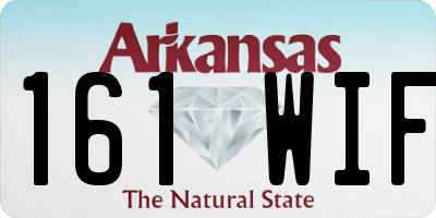 AR license plate 161WIF
