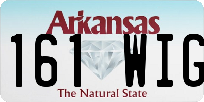 AR license plate 161WIG