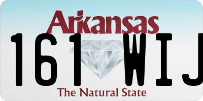 AR license plate 161WIJ