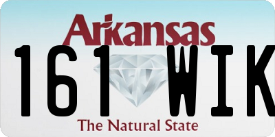 AR license plate 161WIK