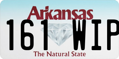 AR license plate 161WIP