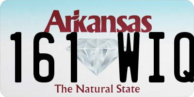 AR license plate 161WIQ
