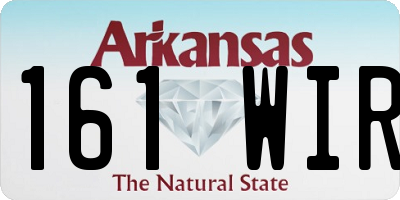 AR license plate 161WIR