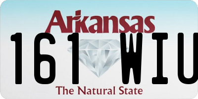 AR license plate 161WIU