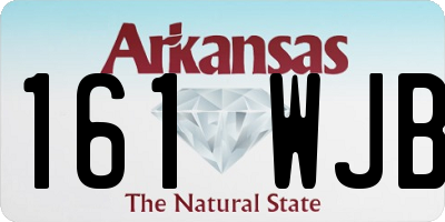 AR license plate 161WJB
