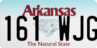 AR license plate 161WJG
