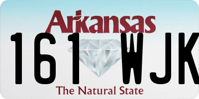 AR license plate 161WJK