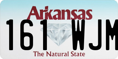AR license plate 161WJM