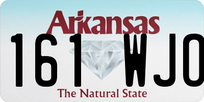 AR license plate 161WJO