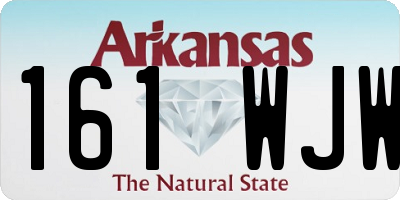 AR license plate 161WJW