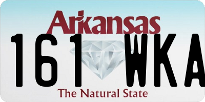 AR license plate 161WKA