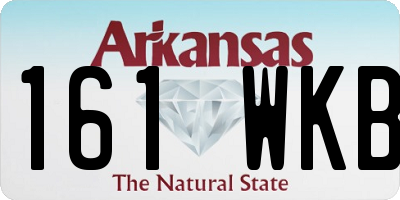 AR license plate 161WKB