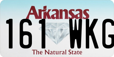 AR license plate 161WKG