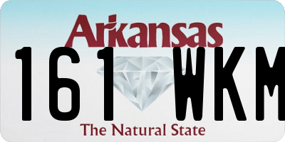 AR license plate 161WKM
