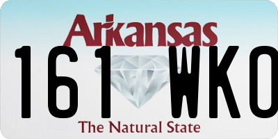 AR license plate 161WKO
