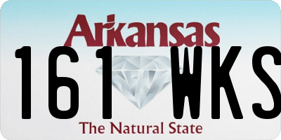 AR license plate 161WKS
