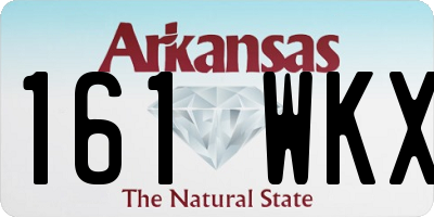 AR license plate 161WKX