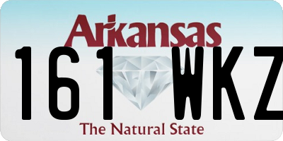 AR license plate 161WKZ