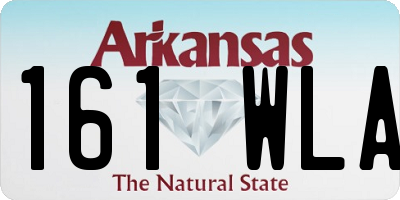 AR license plate 161WLA