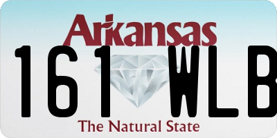 AR license plate 161WLB