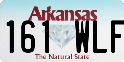 AR license plate 161WLF