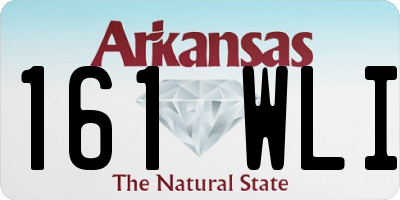 AR license plate 161WLI
