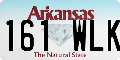 AR license plate 161WLK