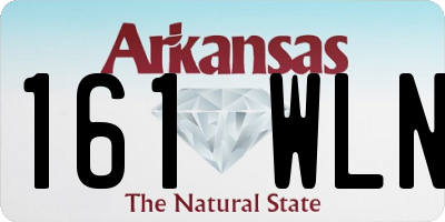 AR license plate 161WLN