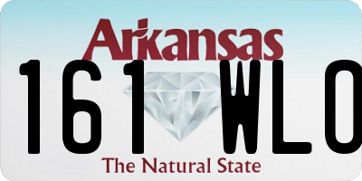 AR license plate 161WLO