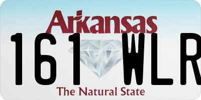 AR license plate 161WLR