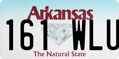 AR license plate 161WLU