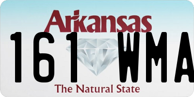 AR license plate 161WMA